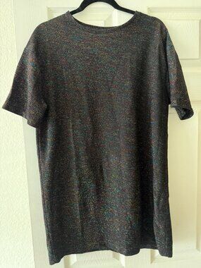Zara Colorful Metallic Short Sleeve Tshirt Dress